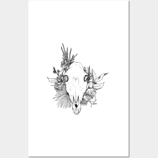Floral Horse Skull Posters and Art